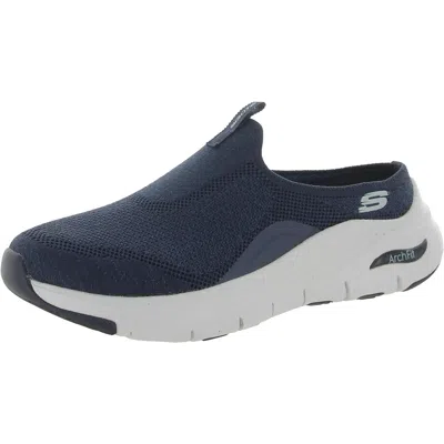 Skechers Arch Fit Womens Air-cooled Lifestyle Slip-on Sneakers In Blue