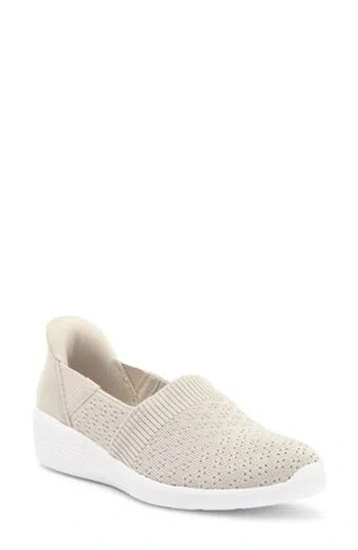 Skechers Arya Swift-fit Slip-on Sneaker In Light Gray/silver
