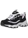 Skechers Biggest Fan Womens Metallic Sparkle Detail Leather Casual Shoes In Multi