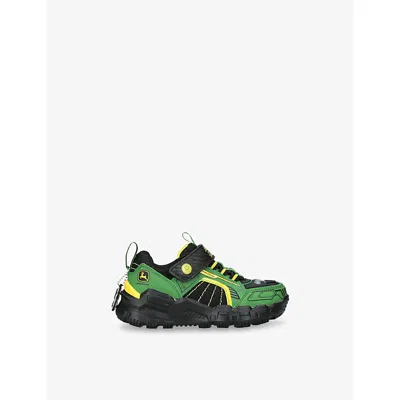 Skechers Blk/green Kids' John Deere Adventure Track Woven Low-top Trainers Eur 35 / 2.5 Uk