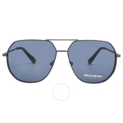 Skechers Blue Pilot Men's Sunglasses Se6150 07v 61