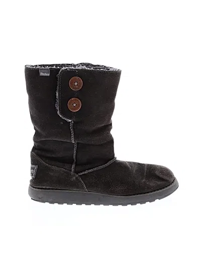 Pre-owned Skechers Boots In Black