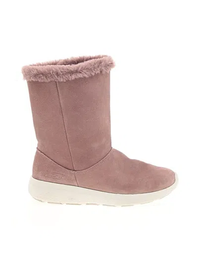Pre-owned Skechers Boots In Pink