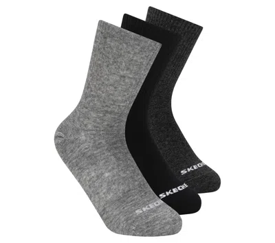 Skechers Boy's 3 Pack Boys' Crew Socks In Gray