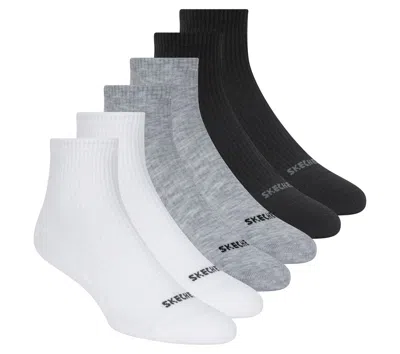 Skechers Boy's 6 Pack Quarter Crew Socks In Multi