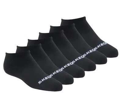 Skechers Boy's No-show Socks - 6 Pack In Black