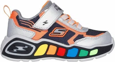Skechers Kids' Boys Play Scene Sneaker In Silver/ Black In Multi