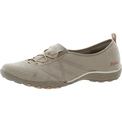 Skechers Breathe-easy-a-look Womens Machine Washable Relaxed Fit Slip-on Sneakers In Gray