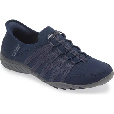 Skechers Breathe Easy Roll With Me Sneaker In Navy