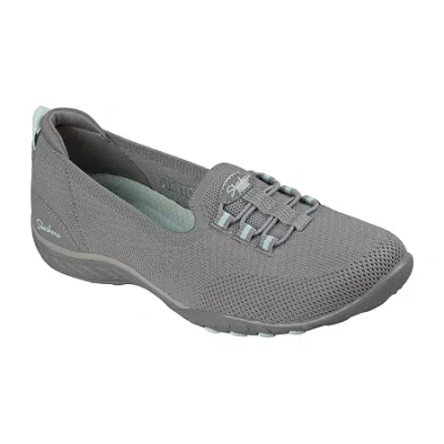 Skechers Breathe-easy Feeling Sweet Womens Almond Closed Toe Slip-on Shoe In Gray