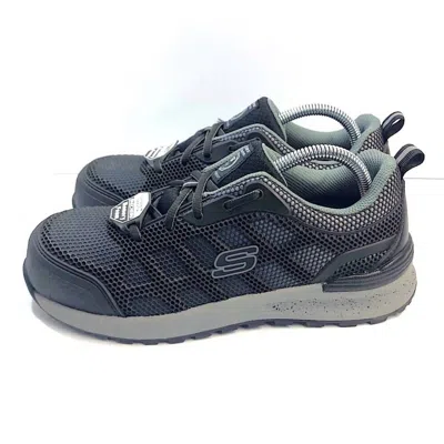 Skechers Bulklin-lyndale Women's Comp. Toe In Black/ Gray