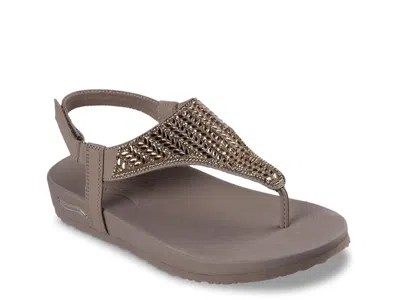 Skechers Cali Arch Fit Meditation Hidden Gems Sandal In Brown