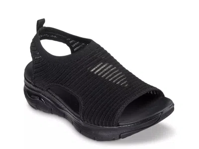 Skechers Cali Arch Fit Sheer Catch Sandal In Black