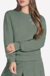 Skechers Collegiate Crest Crewneck Sweatshirt In Green