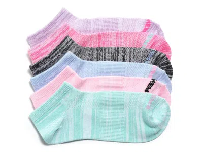 Skechers Comfort Space Dye Kids' No Show Socks 6 Pack In Multi