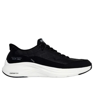 Skechers Contour Foam Cozy Fit Hands Free Slip-in Black / White 232619w-bkw Men's