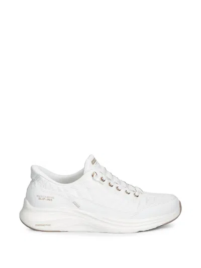 Skechers Contour Foam Cozy Fit Slip-ins Quilted Sneakers In White