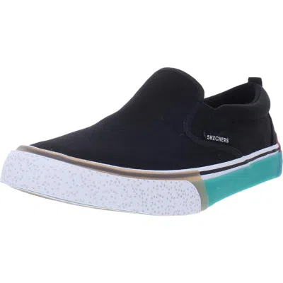 Skechers Cool As Ice Womens Memory Foam Lifestyle Slip-on Sneakers In Black