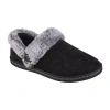Skechers Cozy Campfire Fresh Toast Womens Memory Foam Slip-on Slippers In Black