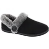Skechers Cozy Campfire Womens Faux Fur Lined Bootie Slippers In Black