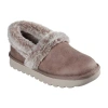 Skechers Cozy Up Womens Memory Foam Faux Fur Trim Slip-on Slippers In Brown