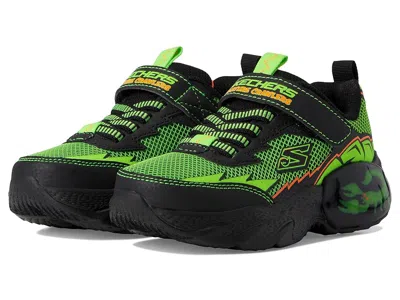 Skechers Creature-crawlers 402120l (little Kid/big Kid) Boys Shoes Black/lime : 13 Little Kid M, Synthetic/te