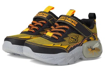 Skechers Creature-crawlers 402120l (little Kid/big Kid) Boys Shoes Black/yellow : 1.5 Little Kid M, Synthetic In Multi