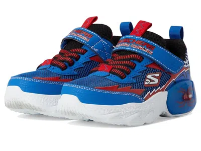 Skechers Creature-crawlers 402120l (little Kid/big Kid) Boys Shoes Blue/red : 2.5 Little Kid M, Synthetic/tex