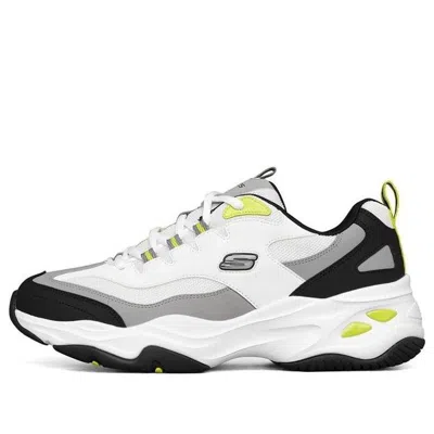 Skechers D Lites 4.0 Low-dad Shoes White/black/grey In Multi