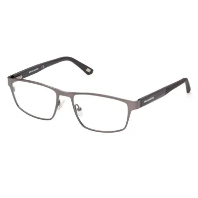 Skechers Demo Rectangular Men's Eyeglasses Se3323 009 55 In Black