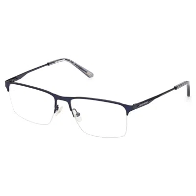 Skechers Demo Rectangular Men's Eyeglasses Se3351 091 55 In Black
