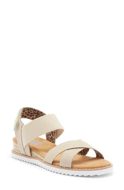 Skechers Desert Kiss Wedge Sandal In Natural