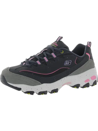 Skechers D'lites - Bold Views Womens Leather Memory Foam Running Shoes In Multi