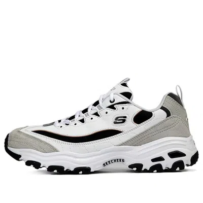 Skechers D'lites 1.0 Low Running Shoes White/grey In Gray