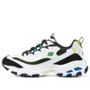 Skechers D'lites 1.0 'white Black Neon Green'