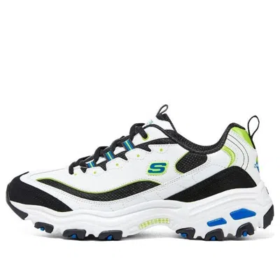 Skechers D'lites 1.0 'white Black Neon Green'