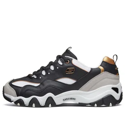 Skechers D'lites 2.0 Low-top Running Shoes Black/gold In Multi