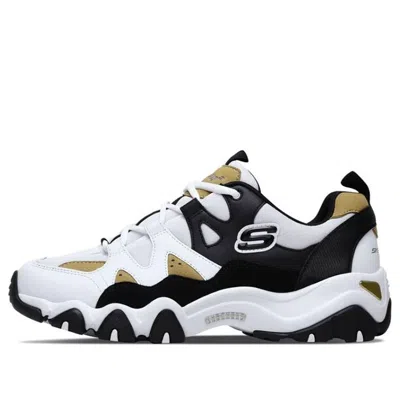 Skechers D'lites 2.0 Running Shoes Black/white/yellow In Multi
