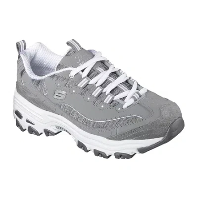 Skechers D'lites Me Time Womens Walking Shoes Wide Width In Gray