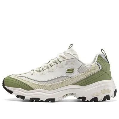 Skechers D'lites Varsity Spirit Sneaker 'white Beige Green'
