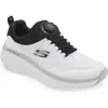 Skechers D'lux Walker Sr Sneaker In White/black