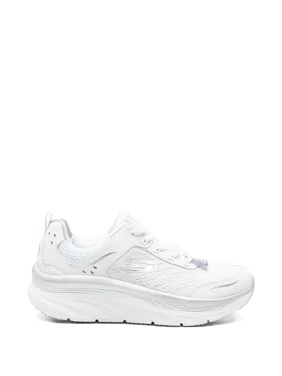 Skechers D'lux Wlker Infinite Motion Lace-up Sneakers In White
