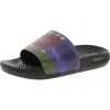 Skechers Doggy Style Slide Mens Cushioned Footbed Man Made Slide Sandals In Black