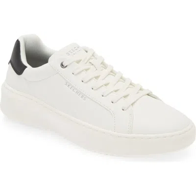 Skechers Duraleather Low Top Sneaker In White