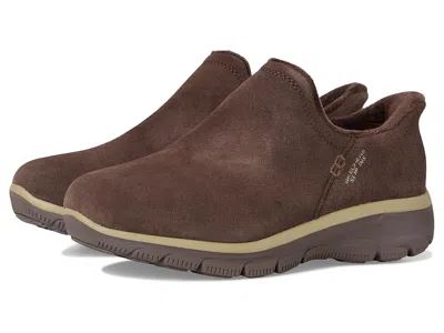 Skechers Easy Going - Modern Hour Suede Hands Free Slip-ins In Brown