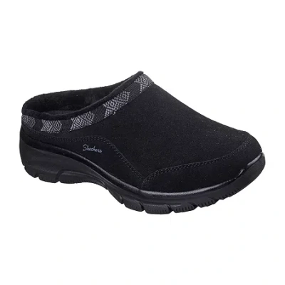 Skechers Easy Going Seasonal Grace Womens Moc Closed Toe Clogs In Black