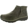 Skechers Easy Going Womens Faux Fur Lined Nubuck Booties In Gold