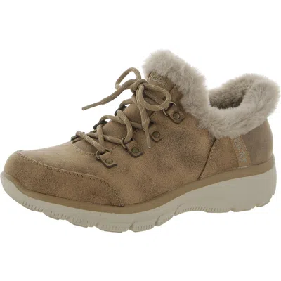 Skechers Easy Going Womens Faux Suede Cold Weather Booties In Multi