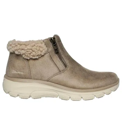 Skechers Easy Going-social Mode 167868-mush Mushroom Cozy Boot Hawk2086 In Brown