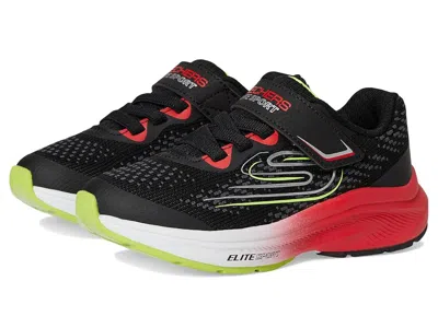 Skechers Elite Sport Stride 403952l (little Kid/big Kid) Boys Shoes Black/red : 3 Little Kid M, Textile